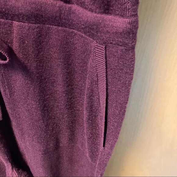 ALFANI Sz L Soft Knit Faux Wrap Drawstring Cuffed High Rise Pockets Jumpsuit - Picture 6 of 8